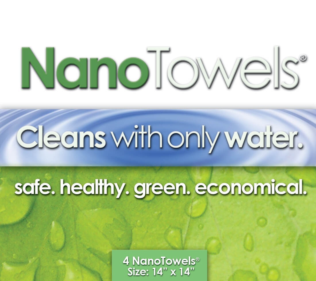 Nano Towels 14×14″ 4-Pack (Original Nano Green) – NanoTowel