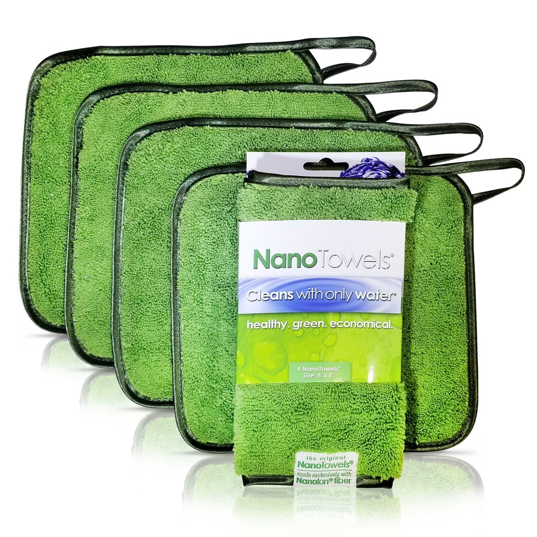 Nano Towels 14×14″ 4-Pack (Original Nano Green) – NanoTowel