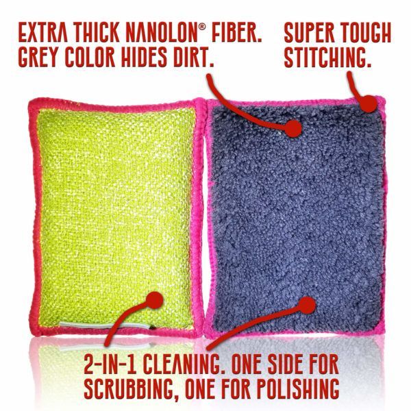 Nano Cleaning Sponges – 2-pack Regular Size 4.5″ X 3″ – Nanotowel